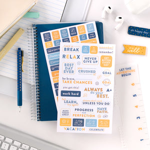 blue student planner stickers