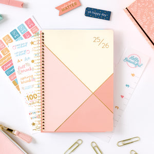 pink student planner front cover