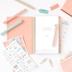 pink student planner inside cover