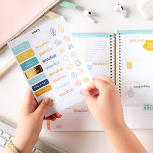 student stickers being held