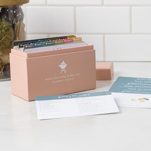 Summer Menu Series with Grocery List on counter