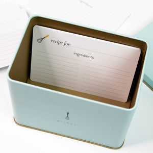Recipe Tin - Blue with cards