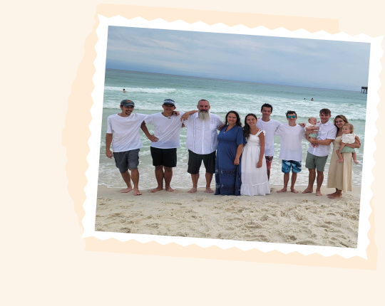 The Passionate Penny Pincher family on the beach