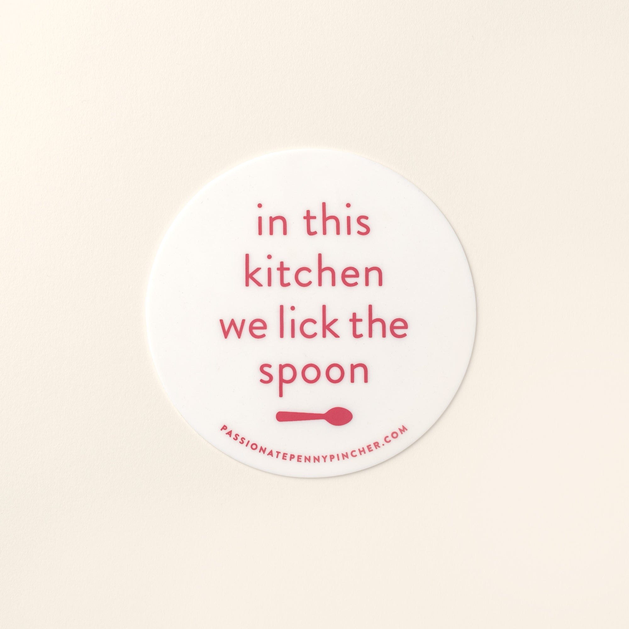 Jar Opener with print - in this kitchen we lick the spoon