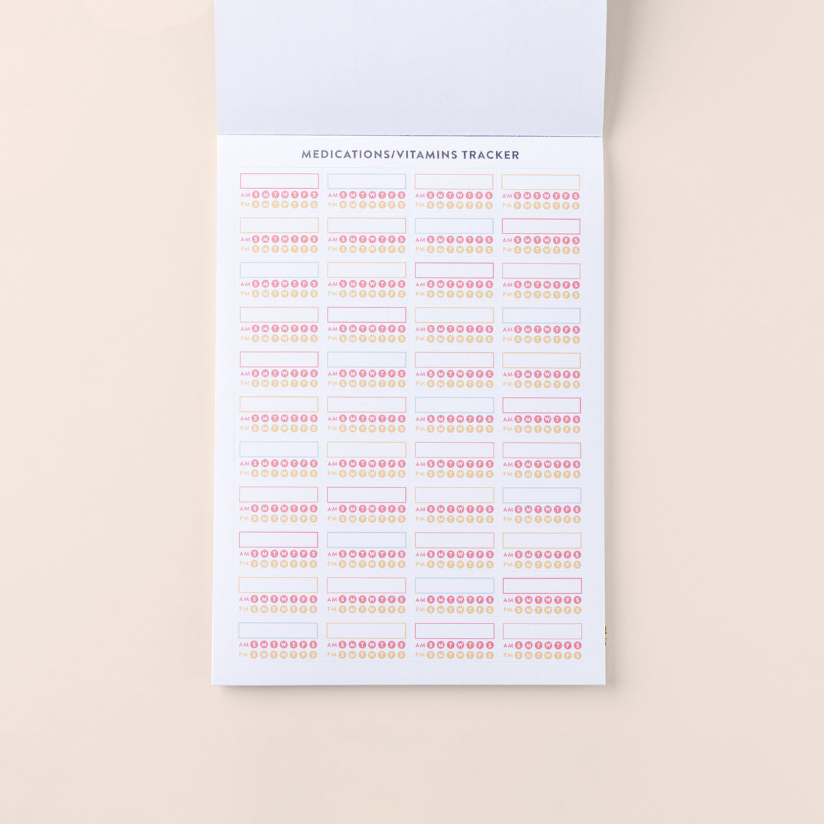 Home Planner Sticker Book Medications/Vitamins Tracker page