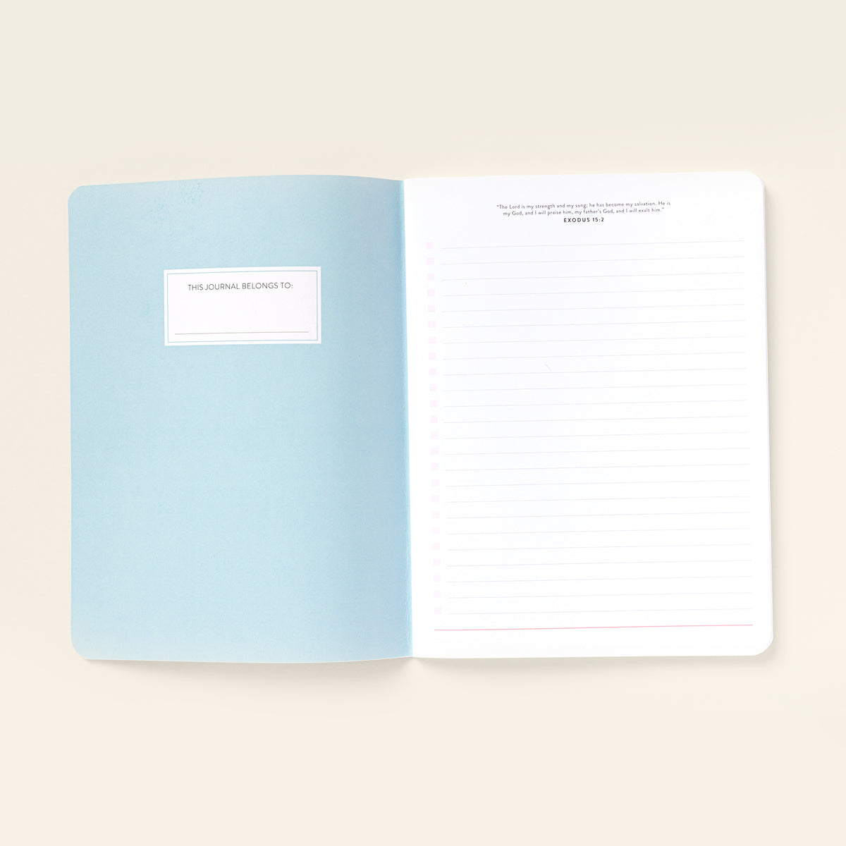 blank journal opened 