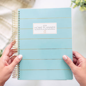 Home Planner in blue stripes