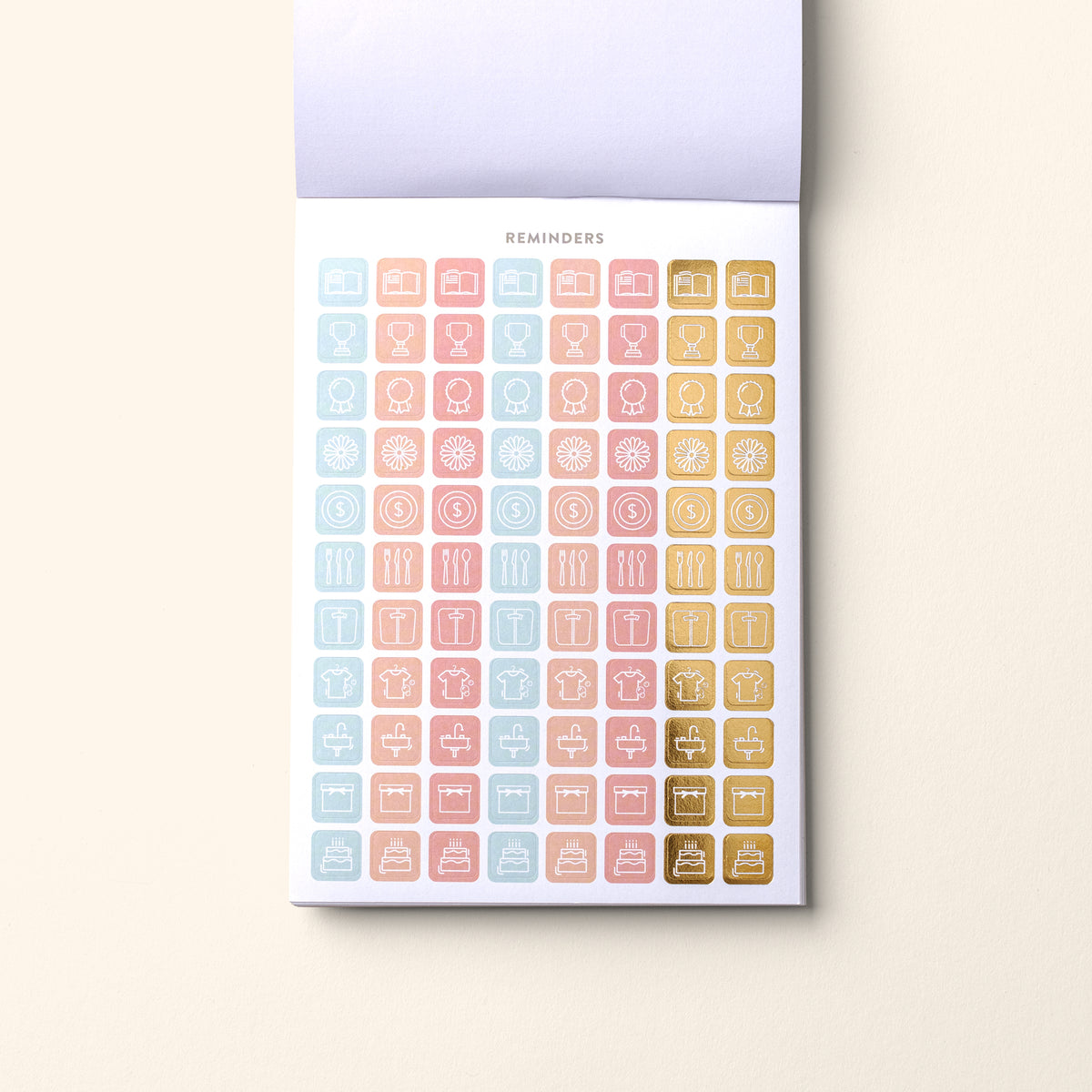 Home Planner Sticker Book Reminders page