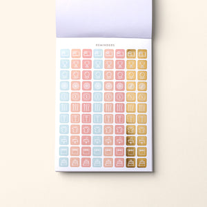 Home Planner Sticker Book Reminders page