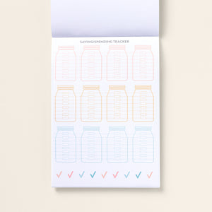Home Planner Sticker Book Saving/Spending Tracker page