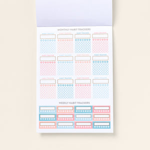 Home Planner Sticker Book Monthly Habit Trackers page
