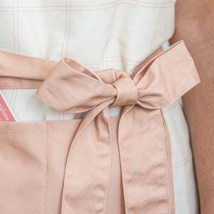 Kitchen Apron Collection close up image of pink plaid 