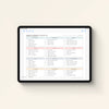 iPad with monthly view of Home Planning Checklist for the year