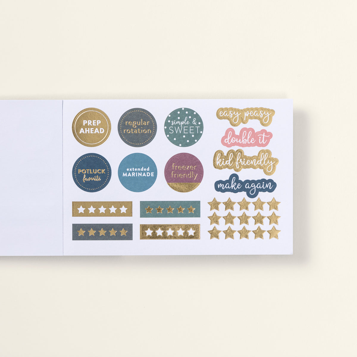 Menu Planner Sticker Book