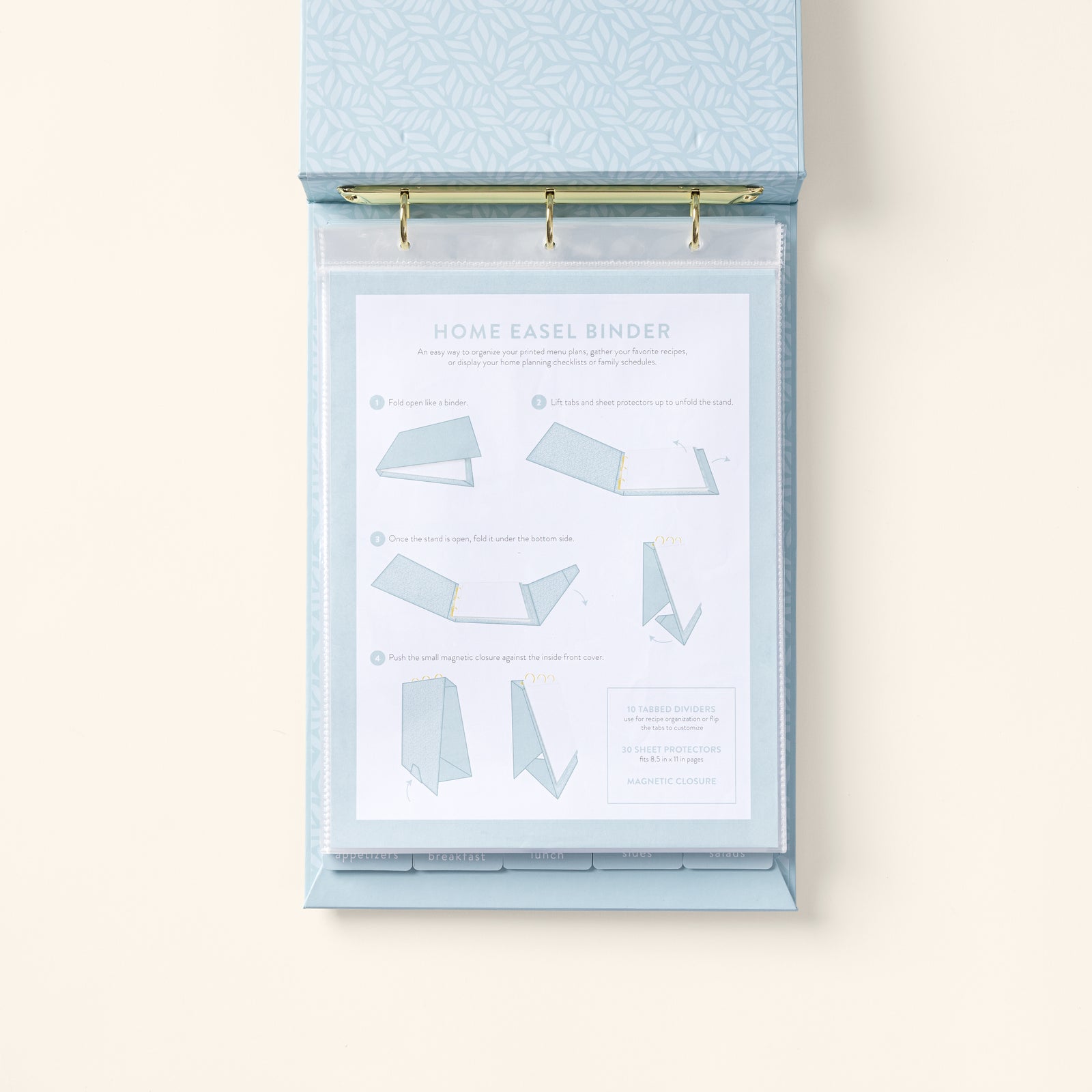 Home Easel Binder and iPads with various menu plans displayed as options