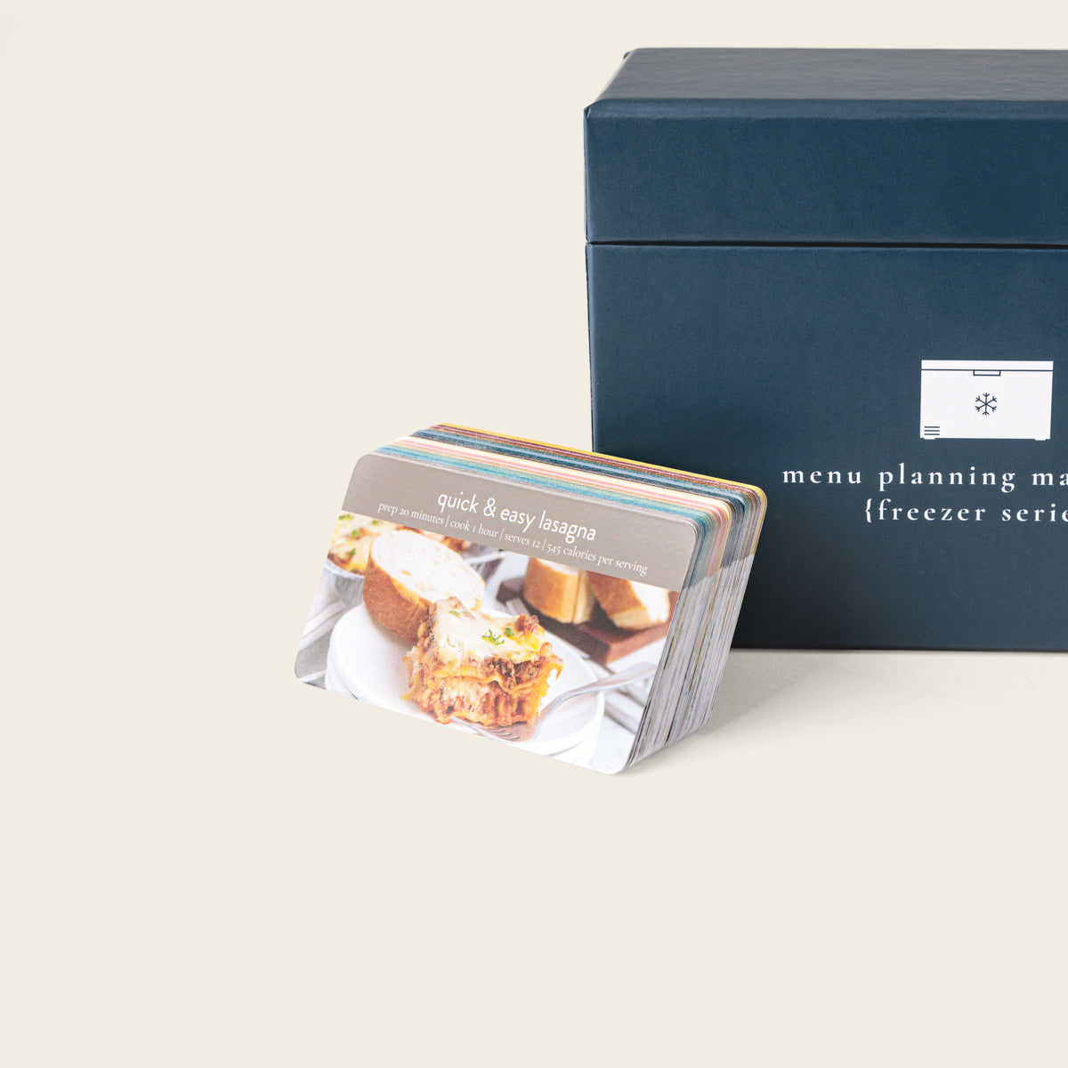 freezer menu box with little photo cards