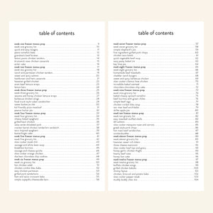 Freezer Series Table of Contents printed from download
