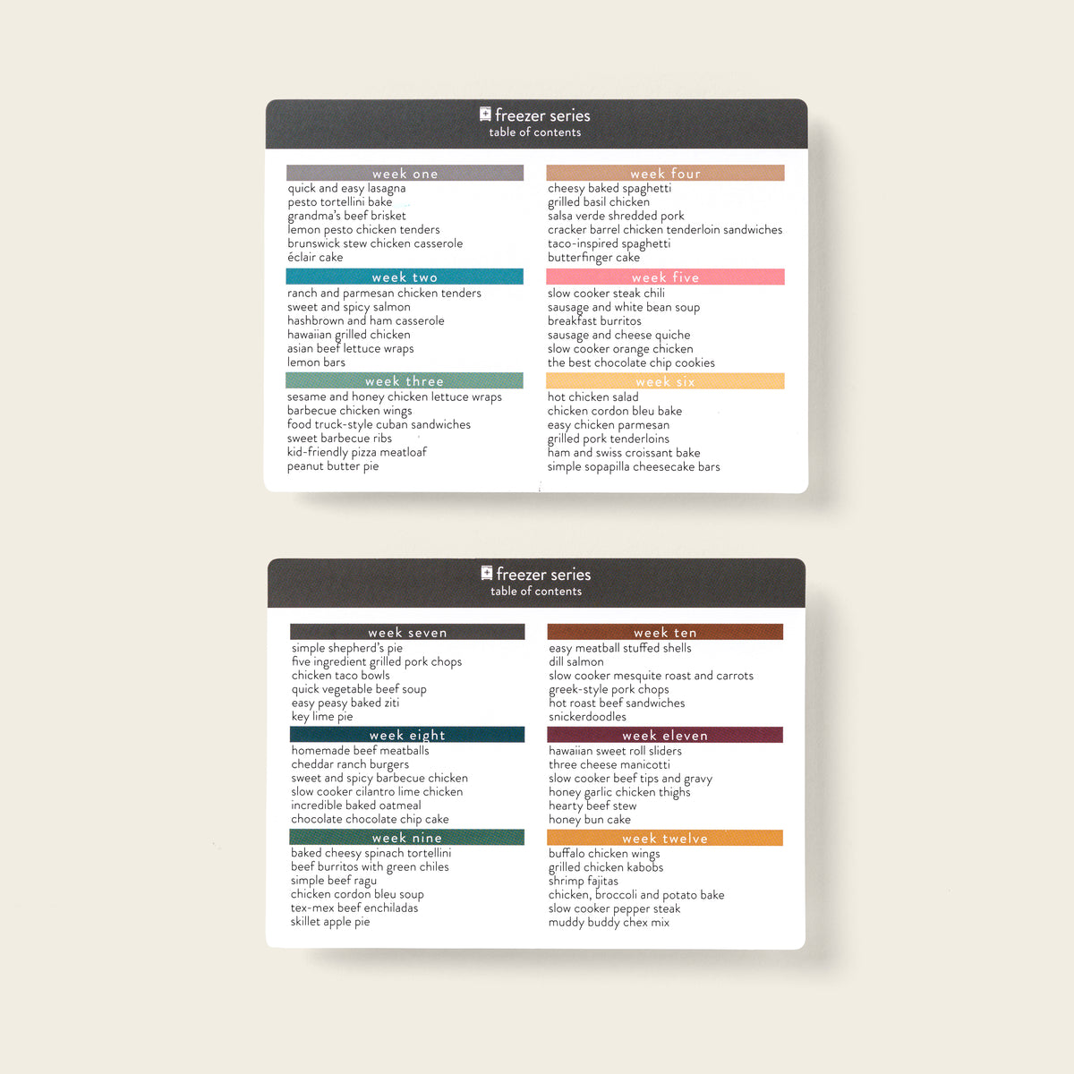 freezer menu box with photos 3