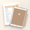 Lunch Menu Plans on iPad and download version in spiral bound