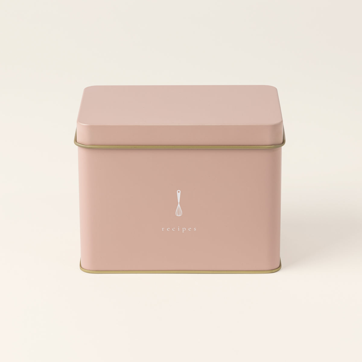 pink recipe tin, view 1