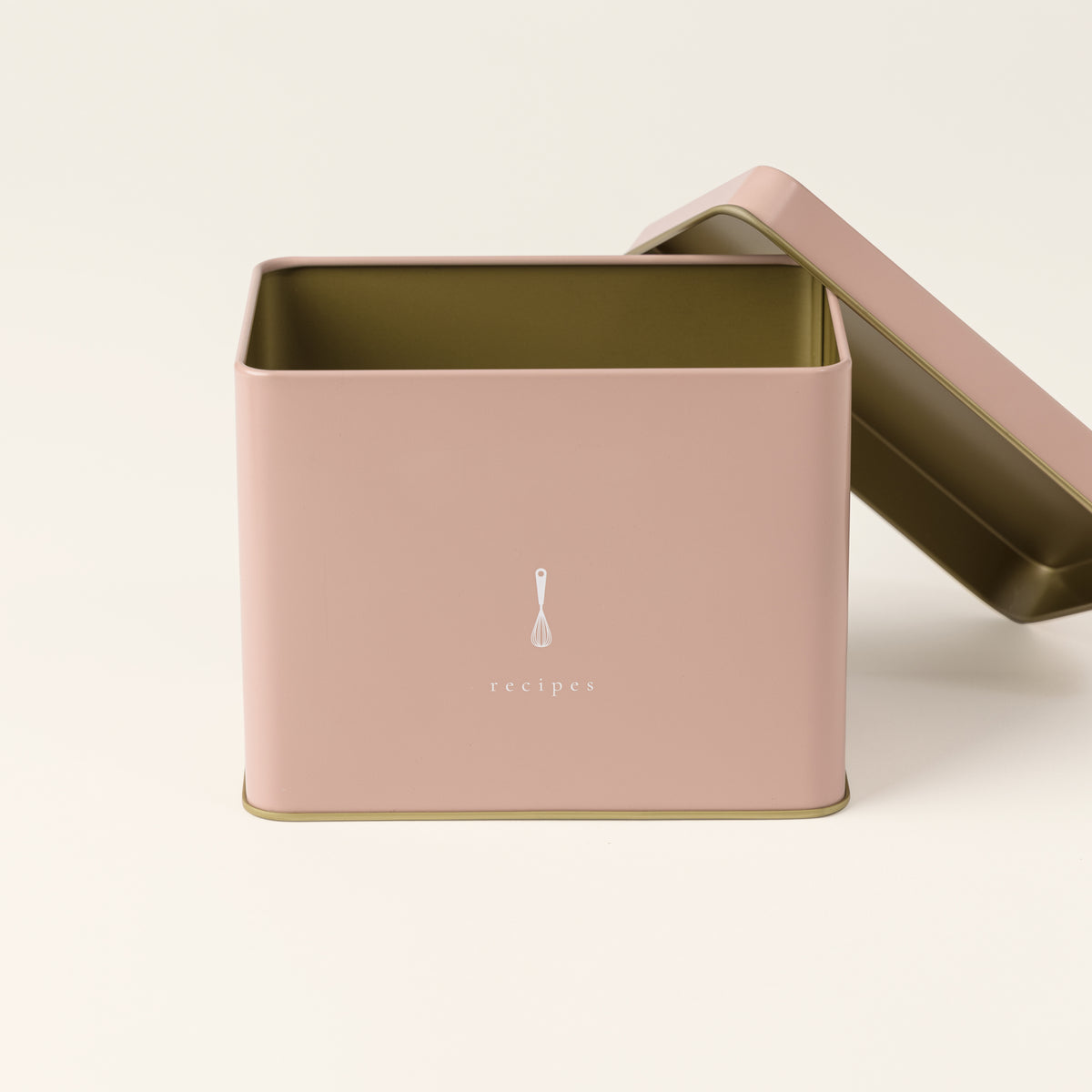 pink recipe tin, view 2