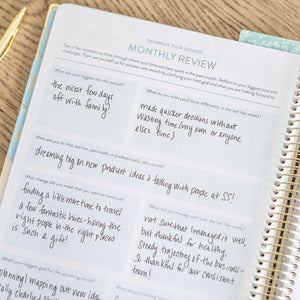 Work Planner Monthly Review page