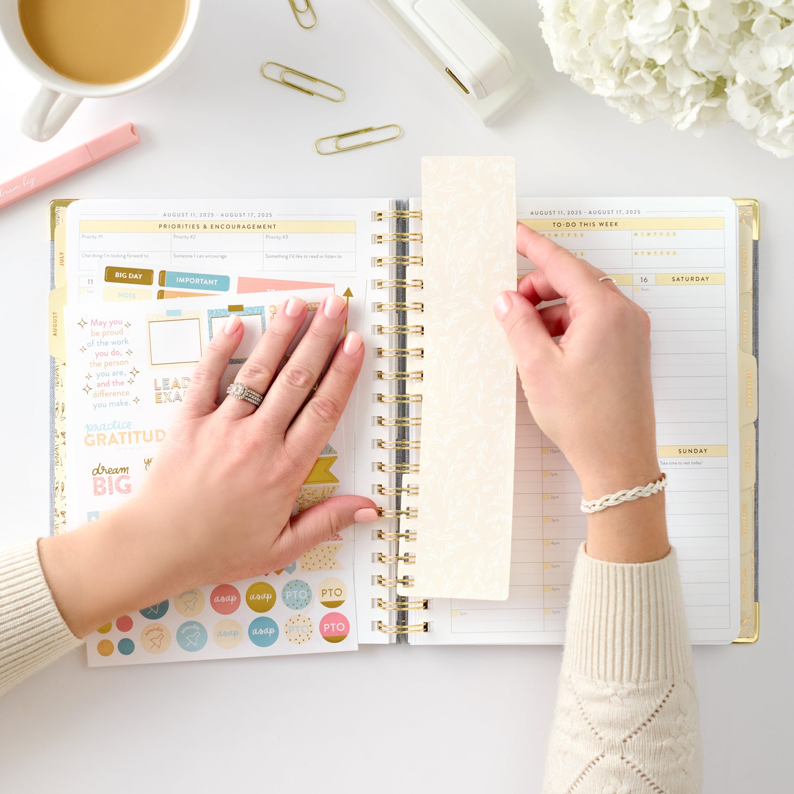 chambray work planner bookmark