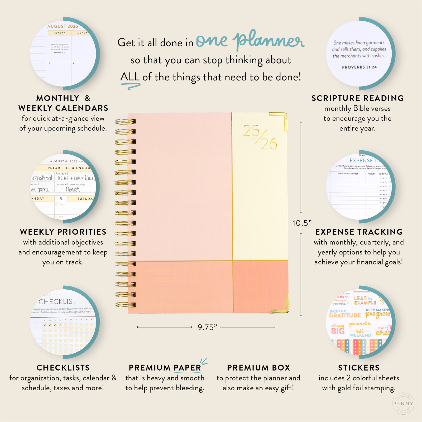 chambray work planner front cover