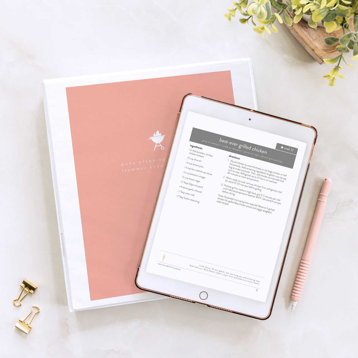 summer menu expansion plan pdf and binder