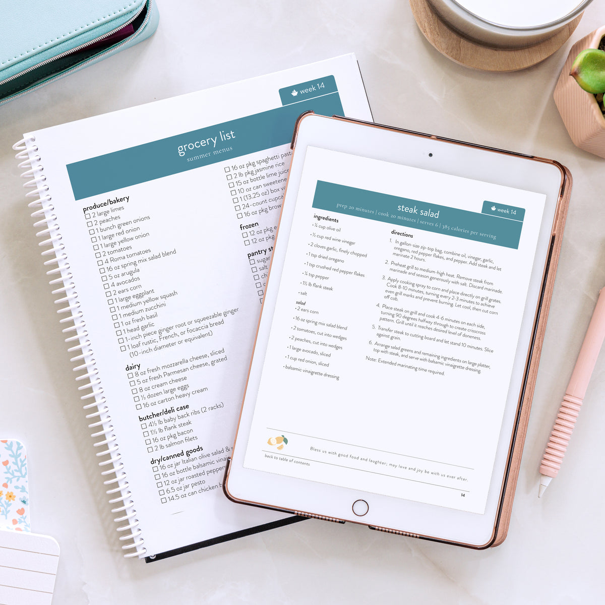 summer menu expansion plan pdf on tablet and printed