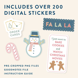 includes over 200 digital christmas stickers