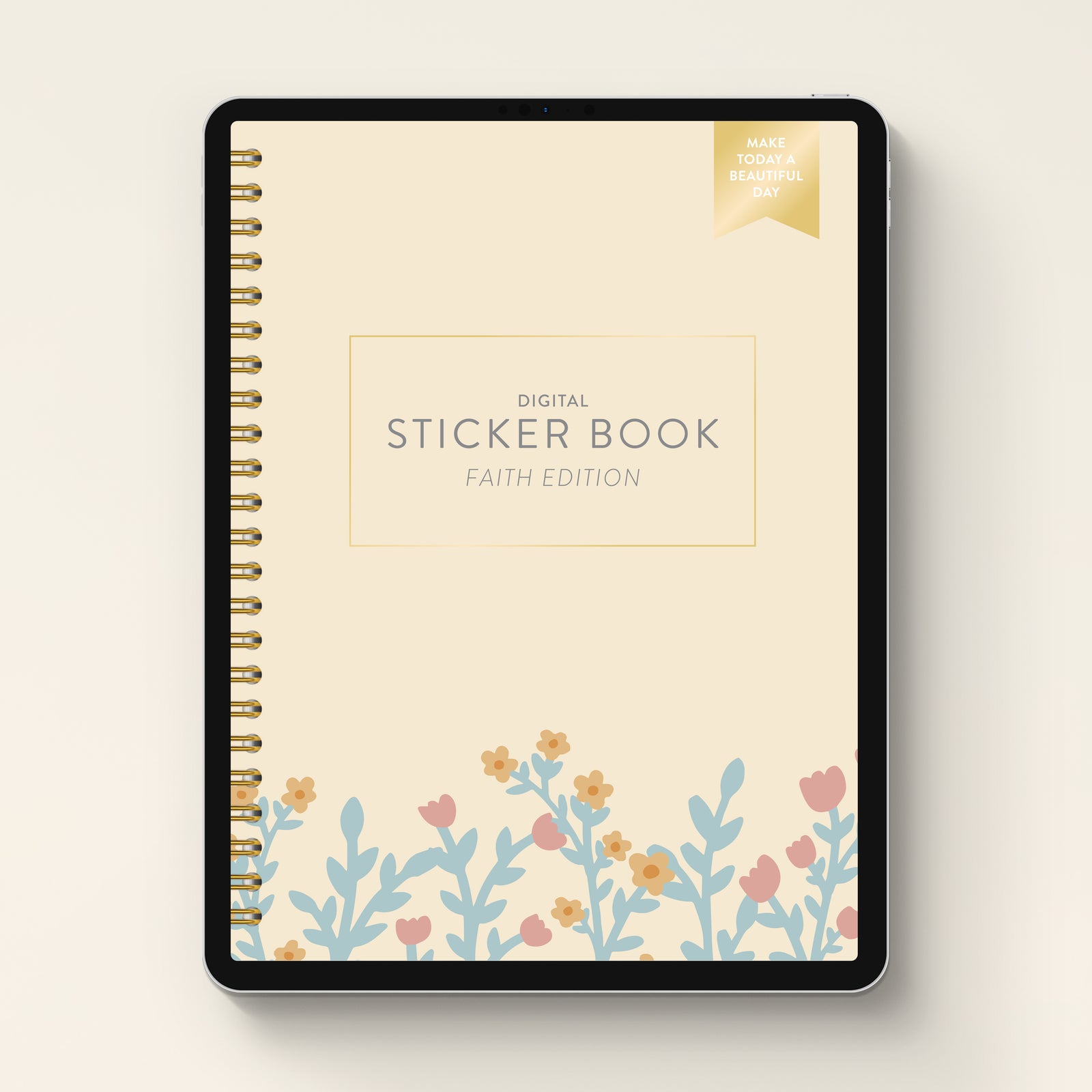 faith digital sticker book on digital screen