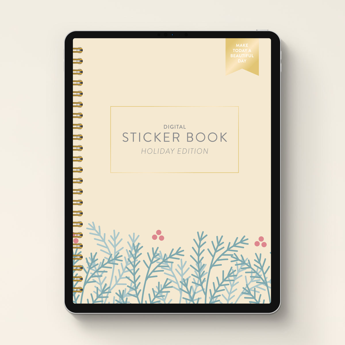 holiday digital sticker book cover