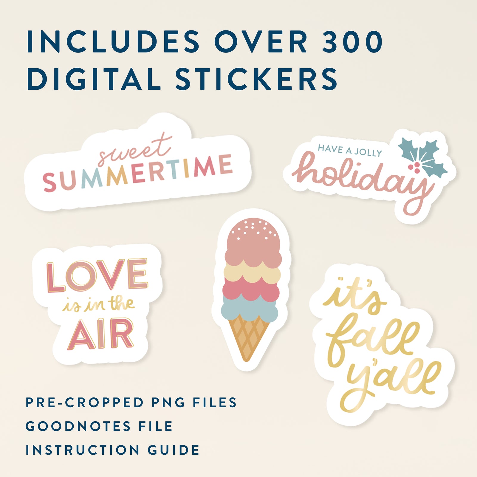 holiday digital sticker book cover