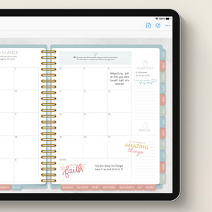 holiday digital sticker book in money planner
