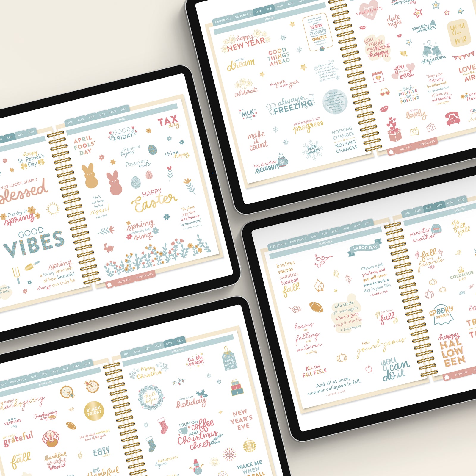 holiday digital sticker books - includes over 300 digital stickers