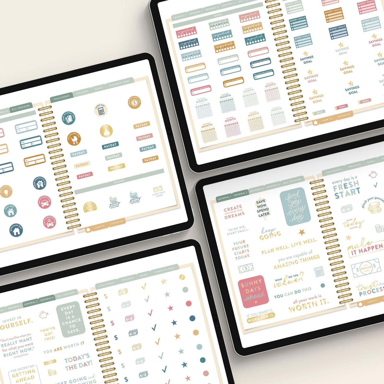 money digital sticker book- over 200 digital stickers