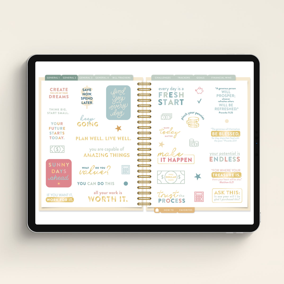 money digital sticker book page 1