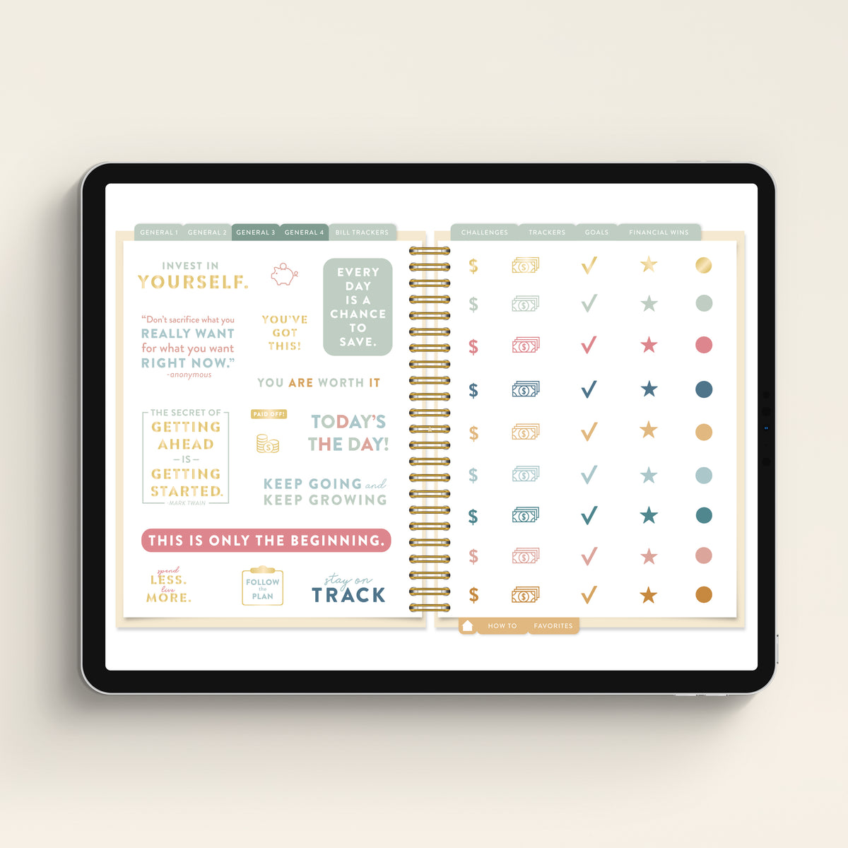 money digital sticker book page 2