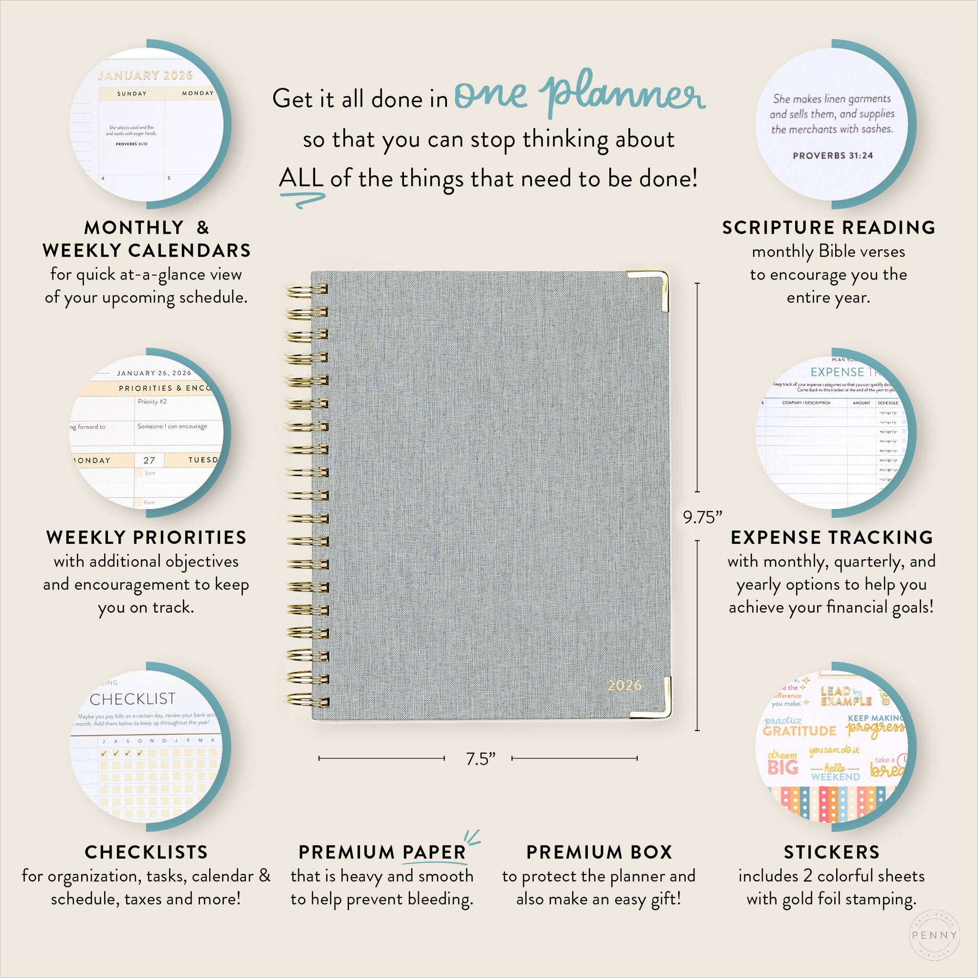 Work Planner - 2026 - Passionate Penny Pincher