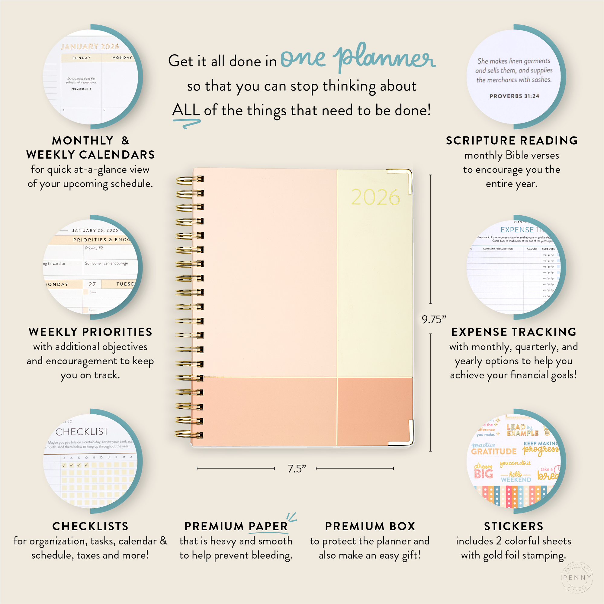 Work Planner - 2026 - Passionate Penny Pincher