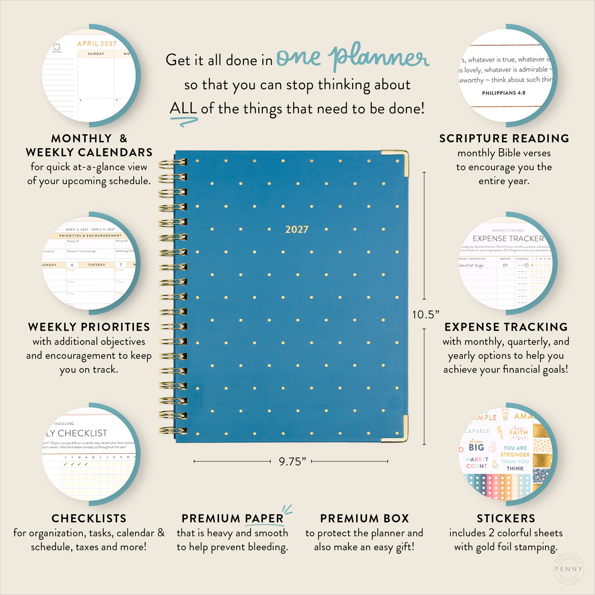 2027 blue dot work planner benefit image 2