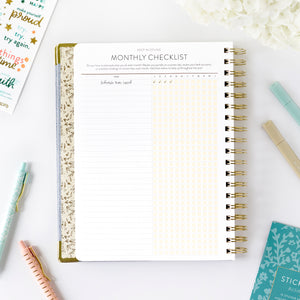 2026 chambray monthly checklist page