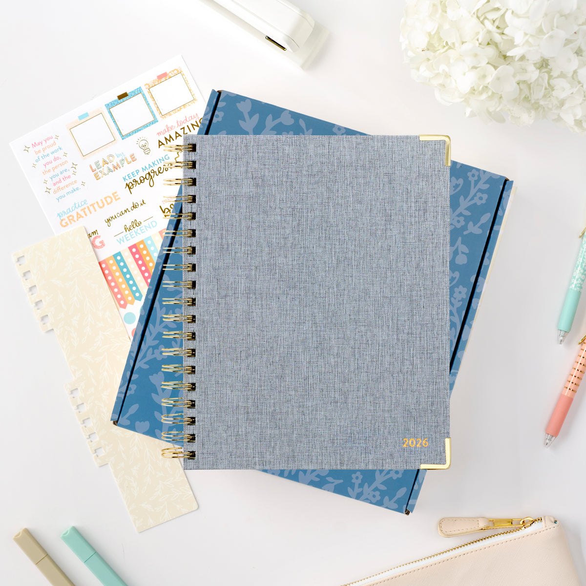 2026 chambray work planner cover