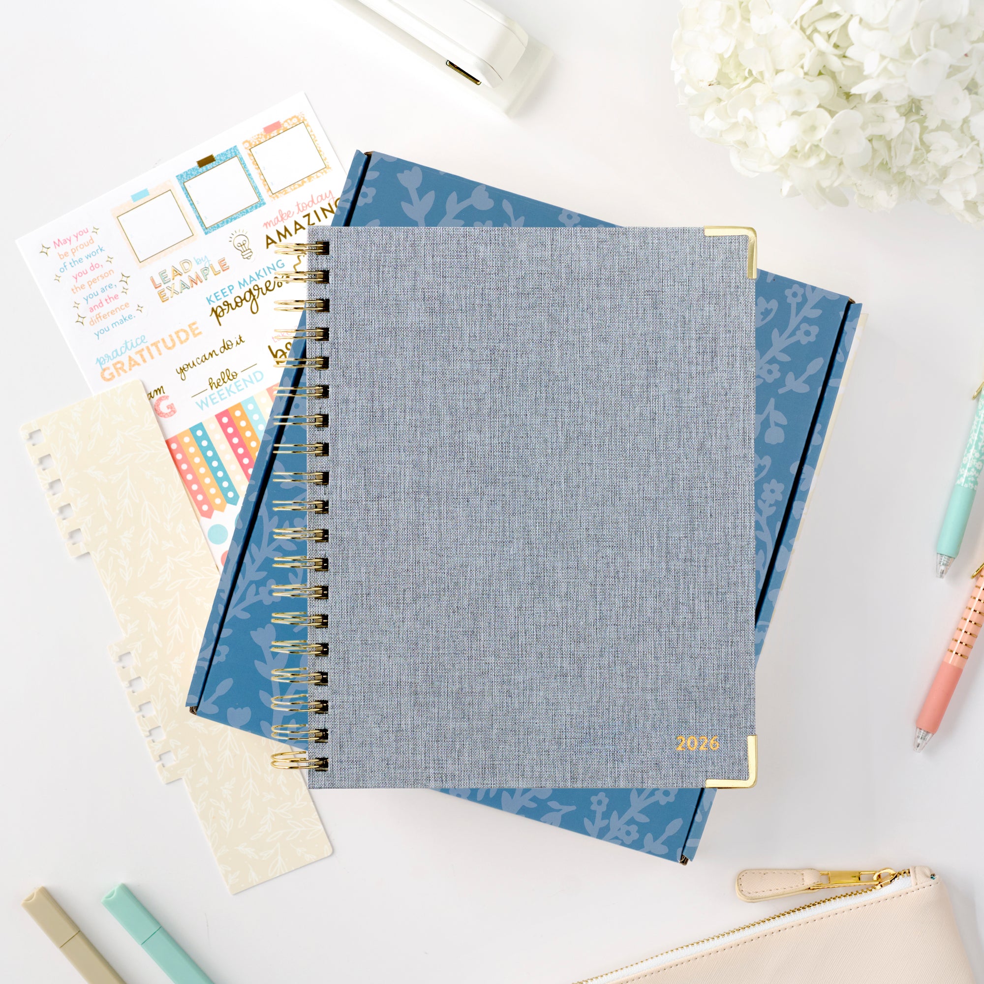 2026 chambray work planner cover
