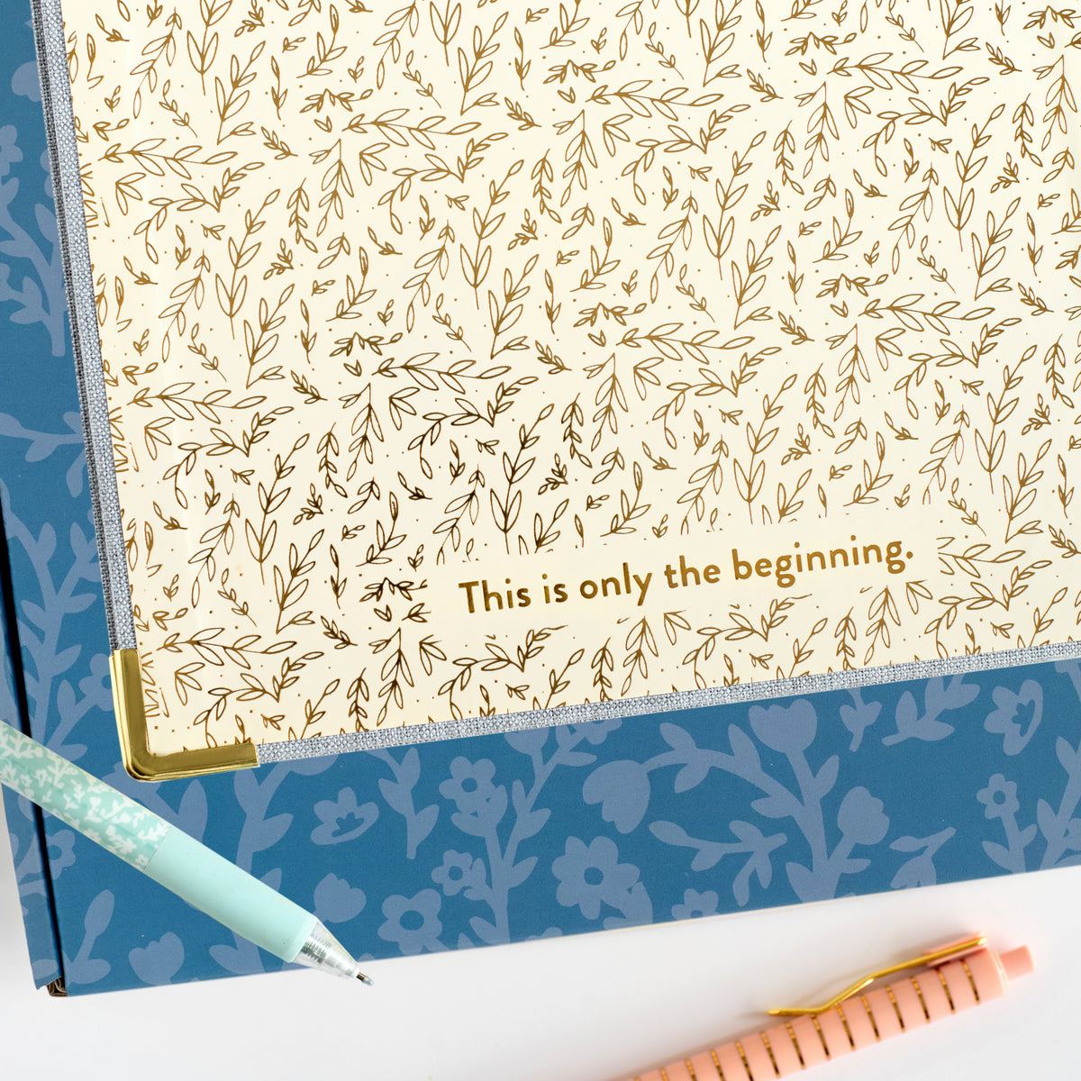 2026 chambray work planner inside cover close up