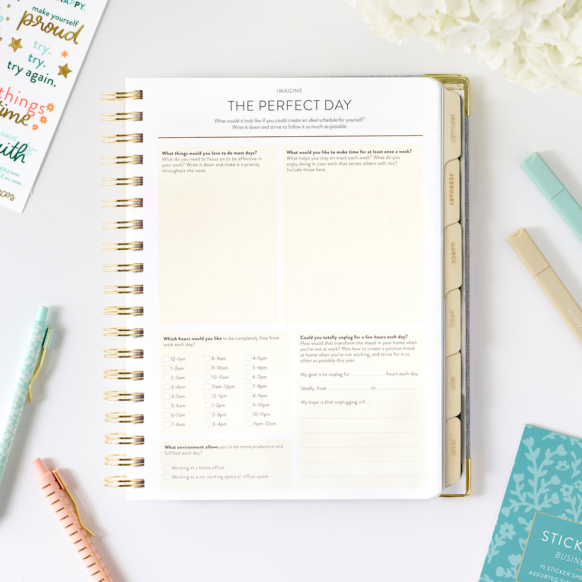 2026 chambray work planner perfect day