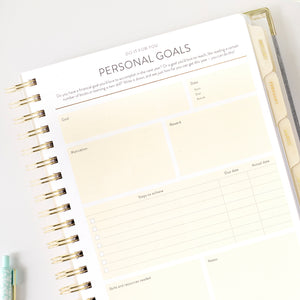 2026 chambray work planner personal goals page