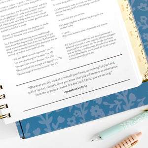 2026 chambray work planner scripture