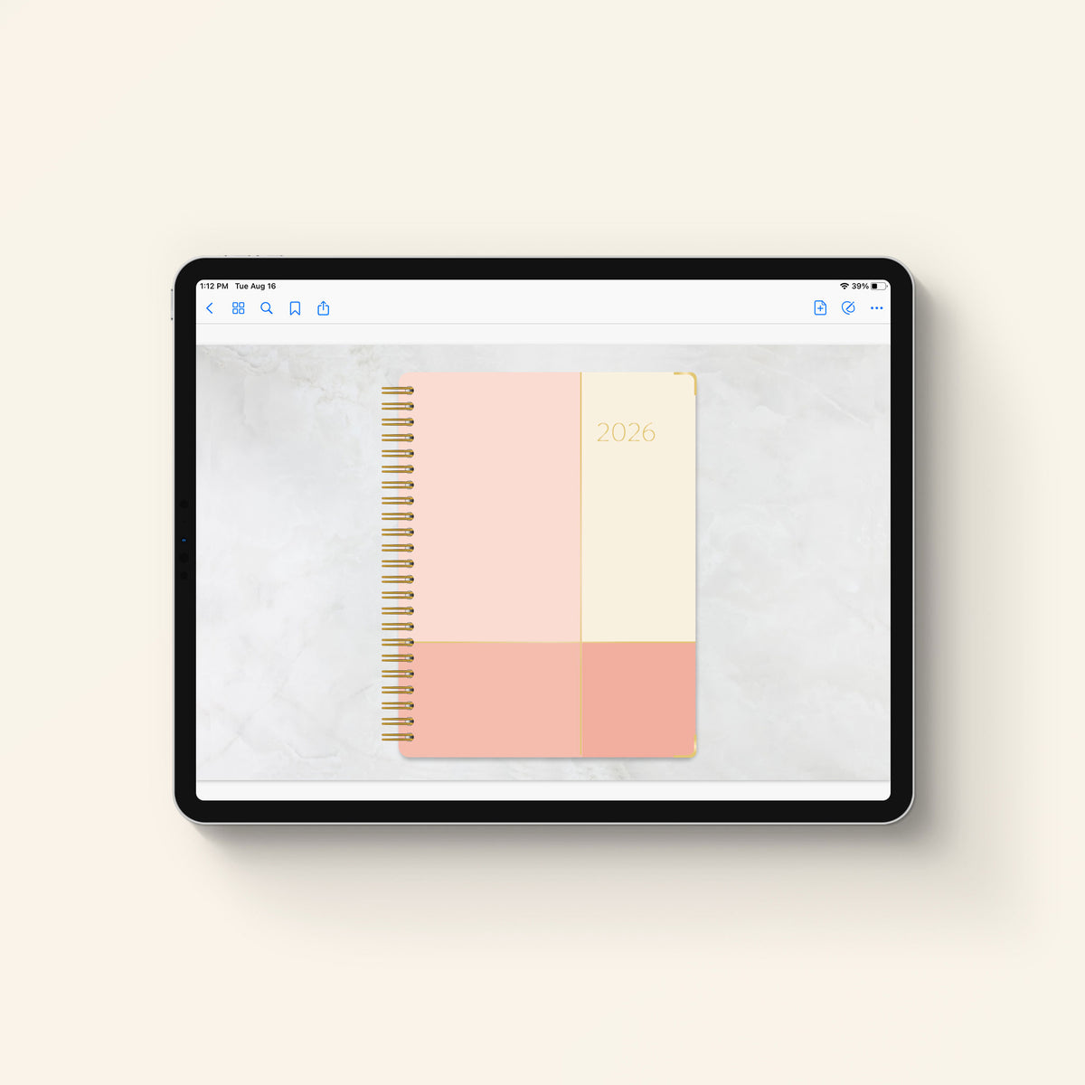 2026 digital work planner cover